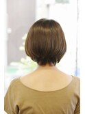夏ショート/マロンベージュ/Aラインボブ/かきあげ/大崎