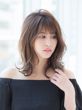 ノブヘアデザイン 杉田店(NOB hairdesign) 〈NOB杉田店〉おくれ毛外ハネ前髪カット大人ガーリー垢抜けstyle
