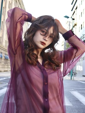 ティメレ 神戸三宮(Timere) ピンクベージュ×ワンレン小顔バング（前髪）【Timere神戸三宮】