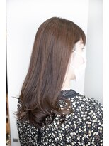 オラ ボーテ(Aura Beaute) セミロング/重めワンカール/暗髪ツヤグレージュ/髪質改善