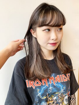 モリオフロムロンドン 原宿本店(morio from London) 【morio原宿】インナーカラー　ホワイトベージュ　ロング　前髪