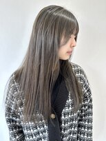 フォーク FOLK 【FOLK】赤みなし透明感グレージュ☆似合わせストレートロング♪