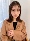 ボブ/大人かわいい/フェザーバング/透け感グレージュ