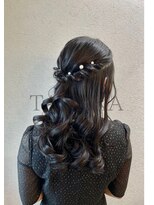 【ハーフアップ】結婚式/二次会/同窓会/銀座/有楽町/ヘアセット