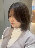■ 小顔に見せるヘアワンレン