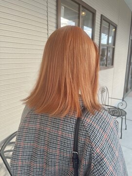 マテリア ヘアー デザイン(materia hair design) オレンジダブルカラー