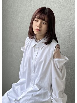 チトセ 遠石(CHITOSE) 鎖骨くらいの抜け感ミディボブ