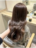 ふんわりミルクチョコレートブラウン＊ゆる巻きロング