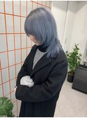 着物ヘア/大人ガーリー/ダークアッシュ/似合わせカット/原宿