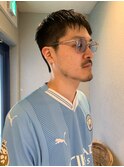 メンズナチュラルクロップビジネスマンバーバースタイル