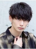 ニュアンスパーマ/センターパート/波巻きツイストスパイラル渋谷