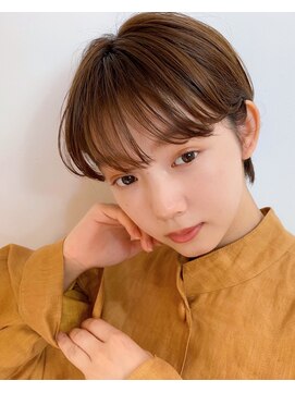 グッデイ ヘアー(GOOD DAY HAIR) 小顔 ワンサイドショート ブランジュ ハイライト ダブルバング