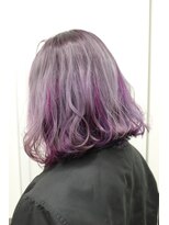 サロンドミルク 溝の口店(salon de MiLK)&nbsp;＊カラーバターでハイライトを入れたパープルシルバー