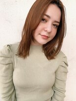 シー バイ ロンド 新宿(Sea by Lond)&nbsp;【韓国ヘア】ツヤ感アプリコットカラーエアリーミディストレート