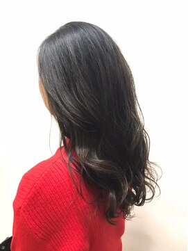 モルニ(MORNI) アッシュグレー_マロンベージュ Aラインボブ かきあげ