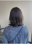 外ハネレイヤーボブ◯オリーブベージュ