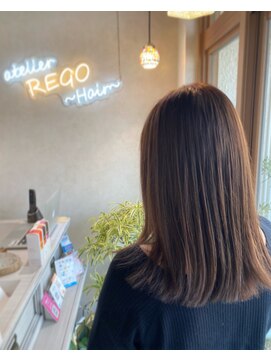 アトリエレゴ(atelier REGO) 【オーガニックカラーでツヤ感と美髪を☆トリートメントで艶髪】