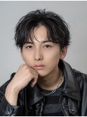 韓国マッシュセンターパートダウンパーマニュアンスパーマウルフ