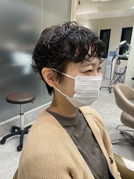 スタイル 茅ケ崎(STYLE) 【ハクラ】マッシュショート ショートパーマ 黒髪ショート