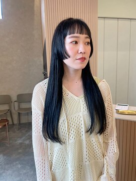 ラヴィズム 小新店(LUVISM) ブルーブラックダブルカラーブリーチ新潟西区　小新