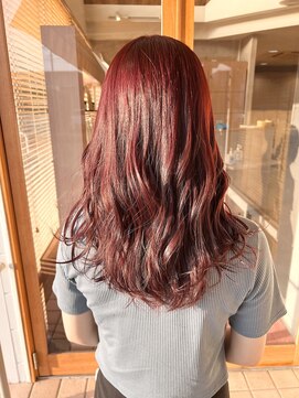 ジールサロン 阿見店(ZEAL SALON) ブリーチなし♪レッドカラー♪