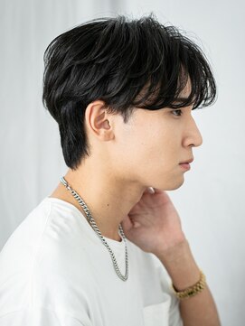 グルーミングサロン バーバー キャッスル 北浦和西口(Grooming salon Barber Castle) 20代30代アッシュブラック社会人センターパートショートF北浦和