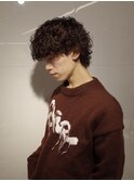 波巻きパーマメンズツイストスパイラルパーマツーブロック