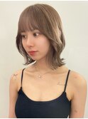 ハイトーンレイヤーボブミディアムレイヤーショートウルフボブ