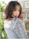韓国風インナーカラー大人ハイライトロブヘアh3川口20代30代40代
