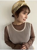 スカーフアレンジでお洒落ヘアに♪