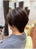 立体感奥行きショート＊ハンサムショート＊チョコレートブラウン