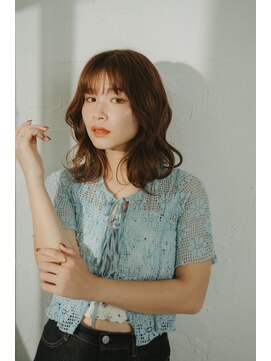 サンクチュアリ ウィズエデン 京橋店(Sanctuary with eden) ミディアムパーマ風アレンジ