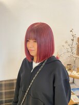 ヘアー ミュゼ 大西店(HAIR Musee) レッドカラー/ワインレッド/ボブ