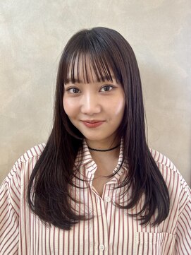 プランツヘアー ロングレイヤー髪質改善ストレート 博多美容室