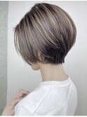 【40代50代60代】前下がりショートボブ／前髪あり／面長カバー