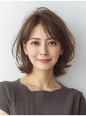 大人ショート　白髪ぼかし　脱白髪染め　ハイライト40代50代60代