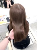 ブリーチなしダブルカラー透明感ミルクティーブラウン