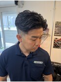 メンズカットメンズパーマニュアンスパーマ七三分け