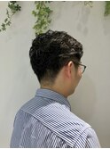 ツーブロふんわり無造作カール ビジネス