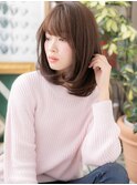 重めスタイルが大人かわいいワンカールミディb大宮20代30代40代