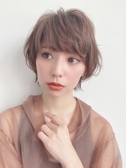 絶壁解消☆オフィスヘア×大人ショートボブ