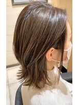 アース 新越谷店(HAIR&MAKE EARTH)&nbsp;白髪ぼかしハイライト　外ハネ