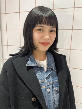 ロンドルーチェ 心斎橋(Lond luce) ダークアッシュ/ミディアムレイヤーカット［髪質改善/縮毛矯正］