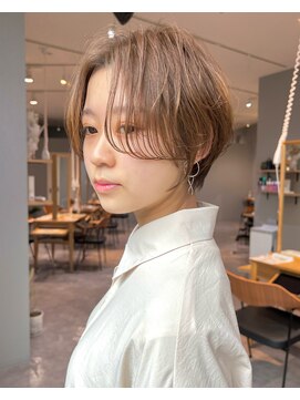 ジアン バイ ミルボン NU茶屋町+(GIEN by milbon) 前髪なし/ハンサムショートボブ/大人/前下がり@田中俊成