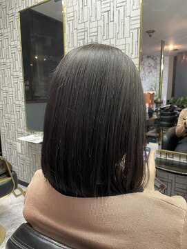 アローズ 久留米店(arose) ココアブラウン×テラコッタ大人可愛いミニボブ20代30代40代