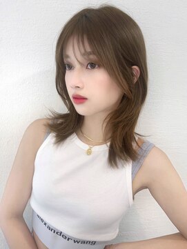 オーロ 緑地公園店(ORO) 横顔見惚れるレイヤーミディ