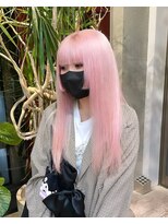 ヲタク(wotaku.)&nbsp;ピンクカラーペールピンクハイトーンカラーケアブリーチ前髪