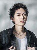 ベリーアップバングスパイキーショートツーブロック