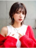 【GEEKS渋谷】顔周りレイヤー/ウルフカット/前髪あり/春夏カラー