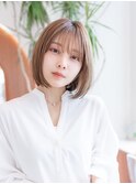 20代30代切りっぱなしレイヤーボブ/髪質改善ストレート/外ハネ